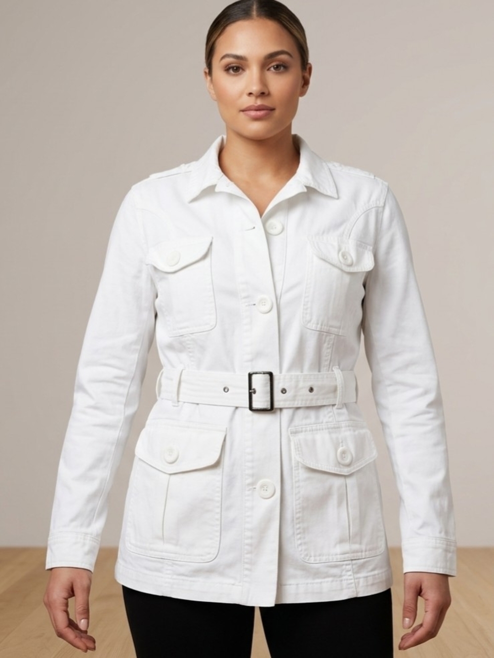 Converse White Belted Utility Jacket